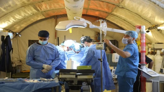Jordanian Field Hospital South Gaza 7 Performs Delicate Surgeries for Children with Congenital Deformities مستشفى