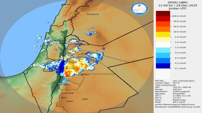 أمطار غزيرة الكرك والجنوب الغربي