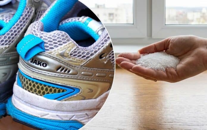 طريقة الملح لإزالة رائحة الأحذية بسرعة